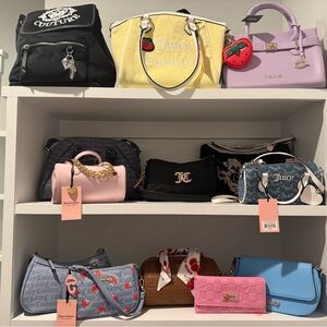 Juicy Couture Yellow and White Backpack